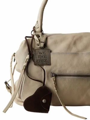 Free People Espresso Brown Suede Heart Lanyard Bag Charm Coin Purse NWT thumbnail 3