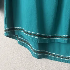 Ariat Women's Turquoise Pleated V Neck 3/4‎ Length Top Size Small Rodeo Western thumbnail 2