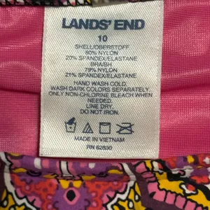 Lands End Womens Pink Orange Kaleidoscope Print Tankini Swim Top Size 10 thumbnail 3