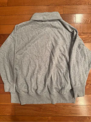 Aerie Gray Oversized Cowl Neck Tunic Sweatshirt with Pockets - Size L (EUC) thumbnail 4