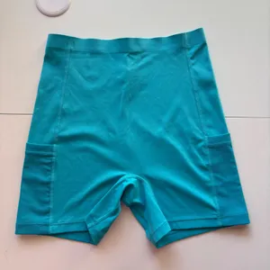 Greyson Women's Turquoise Blue Athletic Biker Shorts With Pockets‎ - Size Small thumbnail 1