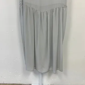 LACAUSA Grey Sleeveless Dropped Waist Midi Dress Semi Sheer Size Small‎ LA310151 thumbnail 4