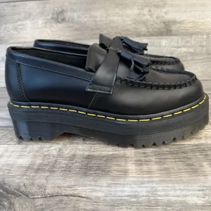 Dr. Martens Adrian Quad Tassel Loafer Black Leather Women 8, 7 Men EU 39 NEW thumbnail 3