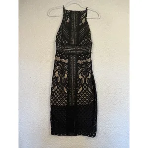 Lace Sheath Sleeveless Midi Dress Whimsygoth Fairy Grunge Feminine Indie Sleeze‎ thumbnail 2