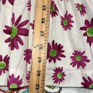&MERCI medium ivory Hey Girl Flower Bubble Sleeve Top In White purple flowers thumbnail 7