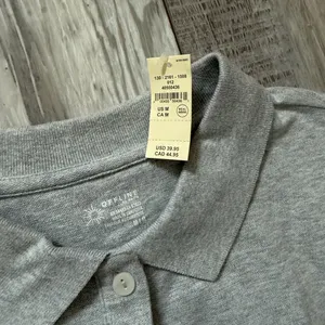 NWT Aerie Courtside Bubble Hem Cropped Polo Preppy T-shirt size medium thumbnail 8