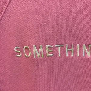 Something Navy Pink Embroidered Crewneck thumbnail 4