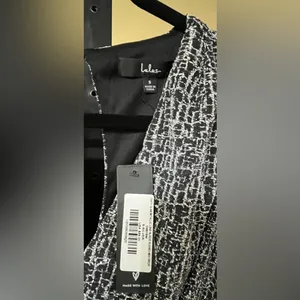 New Lulus Party Glam Metallic Silver Long Sleeve Ruched Midi Dress – Size Small thumbnail 5
