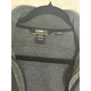 Core365 First Care Fleece Jacket Womens XL Gray Full Zip Soft Mock Neck Coat thumbnail 2