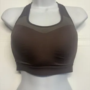 Gymshark‎ Open Back Racerback High Impact Sports Bra Womens Size Small Brown thumbnail 1