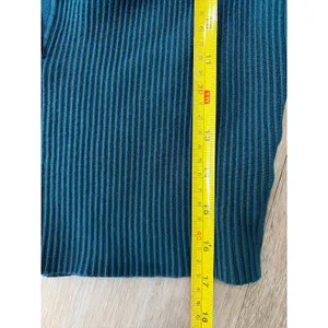 House Of Harlow 1960 Knit Polo Tank Medium Teal Ribbed Sleeveless thumbnail 3