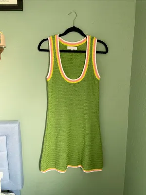 Spiritual Gangster River Crochet Dress Cactus Size X Large Cactus Beach Coverup thumbnail 2