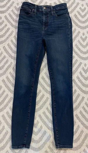 MADEWELL Women’s Curvy High Rise Skinny Blue Denim Jeans 26 thumbnail 1