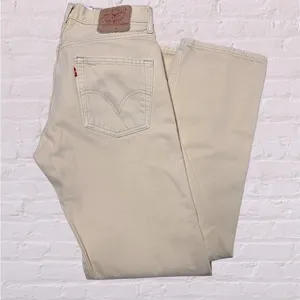 Levi's 501 button fly vanilla yellow cream 31x32 thumbnail 2