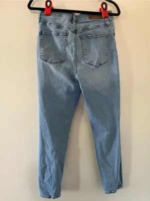 Madewell Curvy Roadtripper Jeans 29P Light Wash Blue Distressed Skinny High Rise thumbnail 5