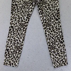 FRAME Ali High Rise Cigarette Jeans Leopard Print Beige‎ Women's 25 Skinny Mob thumbnail 6