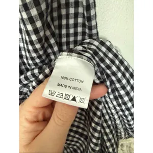 Area Stars Women’s Small Whimsigoth Black White Gingham Prairie Dress Cottagecor thumbnail 3