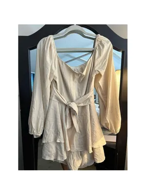NEW Lantern Ruffle Layer Tie Mini Short Romper L Size L thumbnail 2
