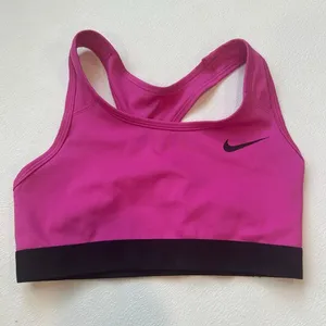 Nike Dri-FIT Sports Bra Pink Black Racerback Small Athleisure thumbnail 2