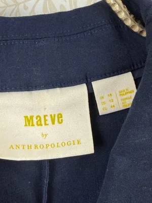 Maeve by Anthropologie Navy Halter Button-Front Sleeveless Jumpsuit - Size - 12 thumbnail 7