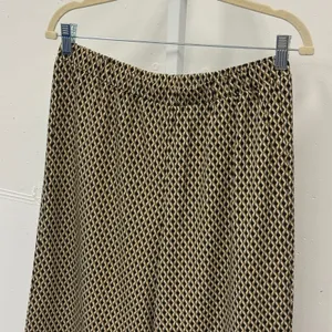 Peppermayo Geometric Diamond Print 2 Piece Set Shirt Wide Leg Pants Brown US 4 thumbnail 8
