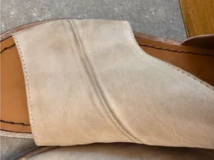 Free People Mont Blanc Asymmetrical Sandal Taupe Leather Flat Size 36 EU (6 US) thumbnail 9