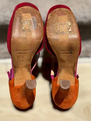 Kate Spade New York Colorblock‎ Suede D’Orsay Platform Pumps Bow Heels Pin Up thumbnail 10