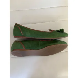 Jack Rogers Womens Green Suede Whipstitch Tassel Ballet Flats 6.5 thumbnail 5