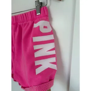 PINK Victoria’s Secret Pink Fleece Shorts Lounge Drawstring side Logo - XS thumbnail 5