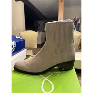 Sam Edelman Women Putty Suede Bronson Pull On Ankle Booties NIB Size 11 thumbnail 2