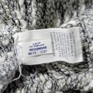 American Eagle Outfitters‎ Gray Speckled Knit Metallic Crewneck Sweater Size SP thumbnail 5