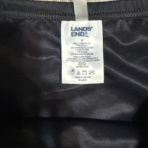 Lands End Womens Black High Waisted Swim Skirt with Built-in Brief Size 8 NWT thumbnail 2