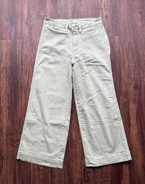 Women’s Oat Light Green High Waisted Wide Leg Pants -Size 2/26 thumbnail 1