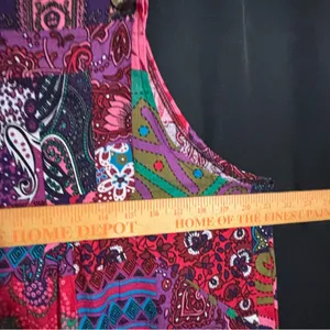 Unbranded XL Colorful Wide Leg Patchwork Print Jumpsuit thumbnail 7