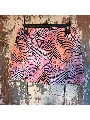 Tommy Bahama Everyday Active Tropical Pink Palm Print SKort Skirt, size Medium thumbnail 5