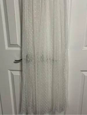 White Fox Totally Bangin' Mesh Maxi Dress White thumbnail 8