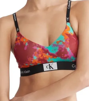 Calvin Klein Multi Colored Marble Print Bralette thumbnail 1