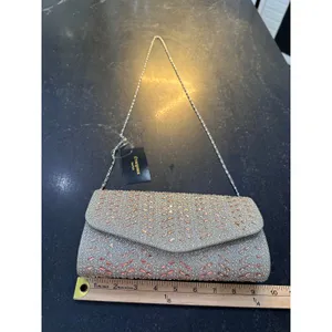 dmargeaux New York Champagne Rhinestone Chevron Evening Clutch Bag AZ4824A NEW thumbnail 11