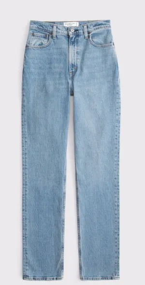 Abercrombie & Fitch Curve Love The Slim Straight Ultra High Rise Jeans size 2 thumbnail 1