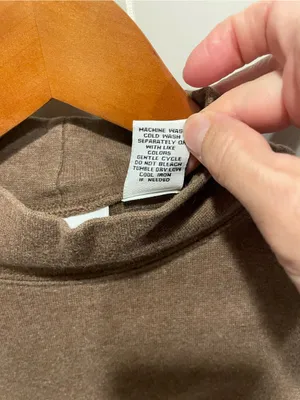 Cute 90s clssic nutmeg brown cotton stretch mock neck top normcore basics thumbnail 3