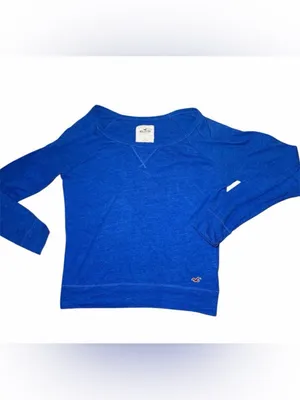 Hollister Blue Long Sleeve Top Womens Small Scoop Neck Raglan Casual Shirt‎ thumbnail 10