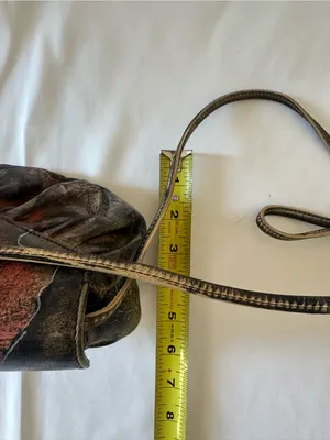 Artistic Black Leather Shoulder Bag with Multicolor Painted Accents Gray thumbnail 3