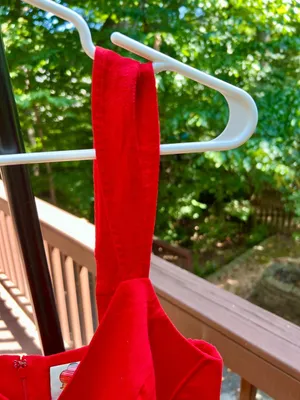 NWOT Farm Rio Red Linen Blend Wide-Leg Jumpsuit Size S thumbnail 5