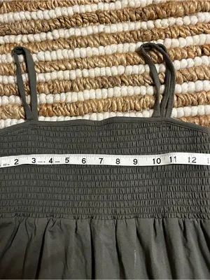 Olive Green Smocked-Top Maxi Dress thumbnail 3