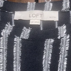 LOFT Dress Small Petite Navy And White. Comfy, Stretchy, Classic, Preppy, Career thumbnail 3