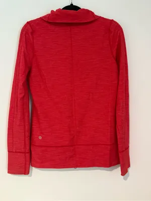 Lululemon Daily Yoga Jacket Reversible Slub Denim Love Red Size 6 RARE thumbnail 3