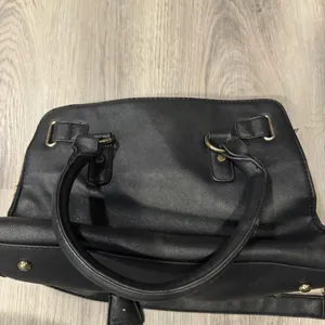 Michael Kors Black Satchel with Gold Accents thumbnail 7