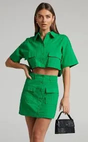 Showpo Green Two-Piece Set thumbnail 1