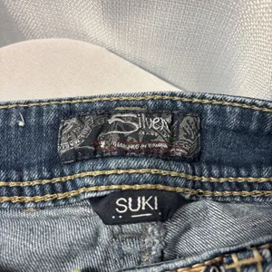 Silver Jeans Co Suki Slim Bootcut Jeans Women's W29 L32‎ Embellished Pockets thumbnail 2