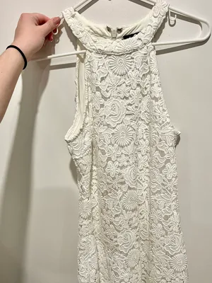Lulu’s Love Poem Ivory Lace Mini Dress thumbnail 5